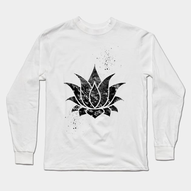 Lotus Long Sleeve T-Shirt by erzebeth